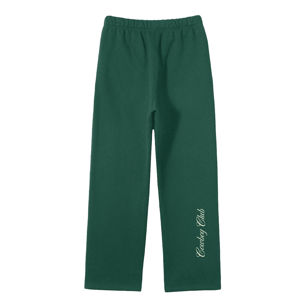 Cowboy Club Fleeced Straight Leg Pants - Sweatpants -