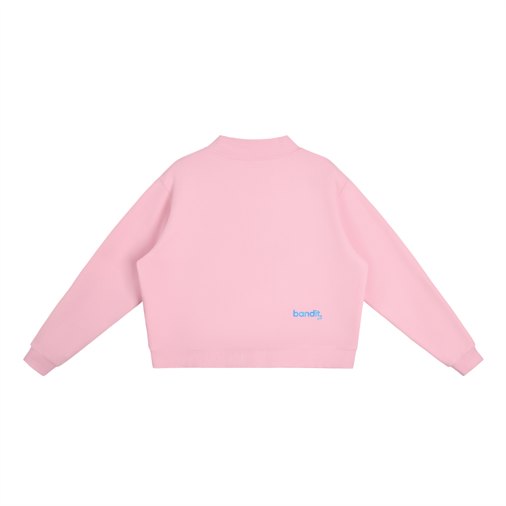 Femme Fleeced Mock Neck Sweatshirt