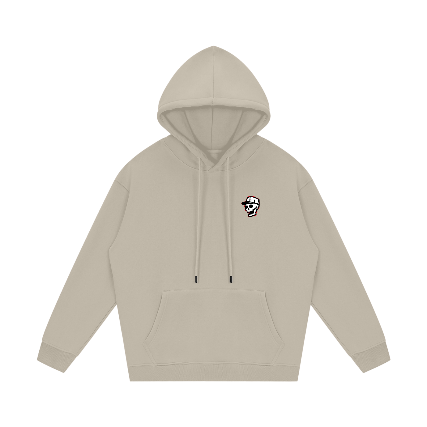 Skullmaster 2000 Fleeced Golf Hoodie - Hoodie - Gray Apricot