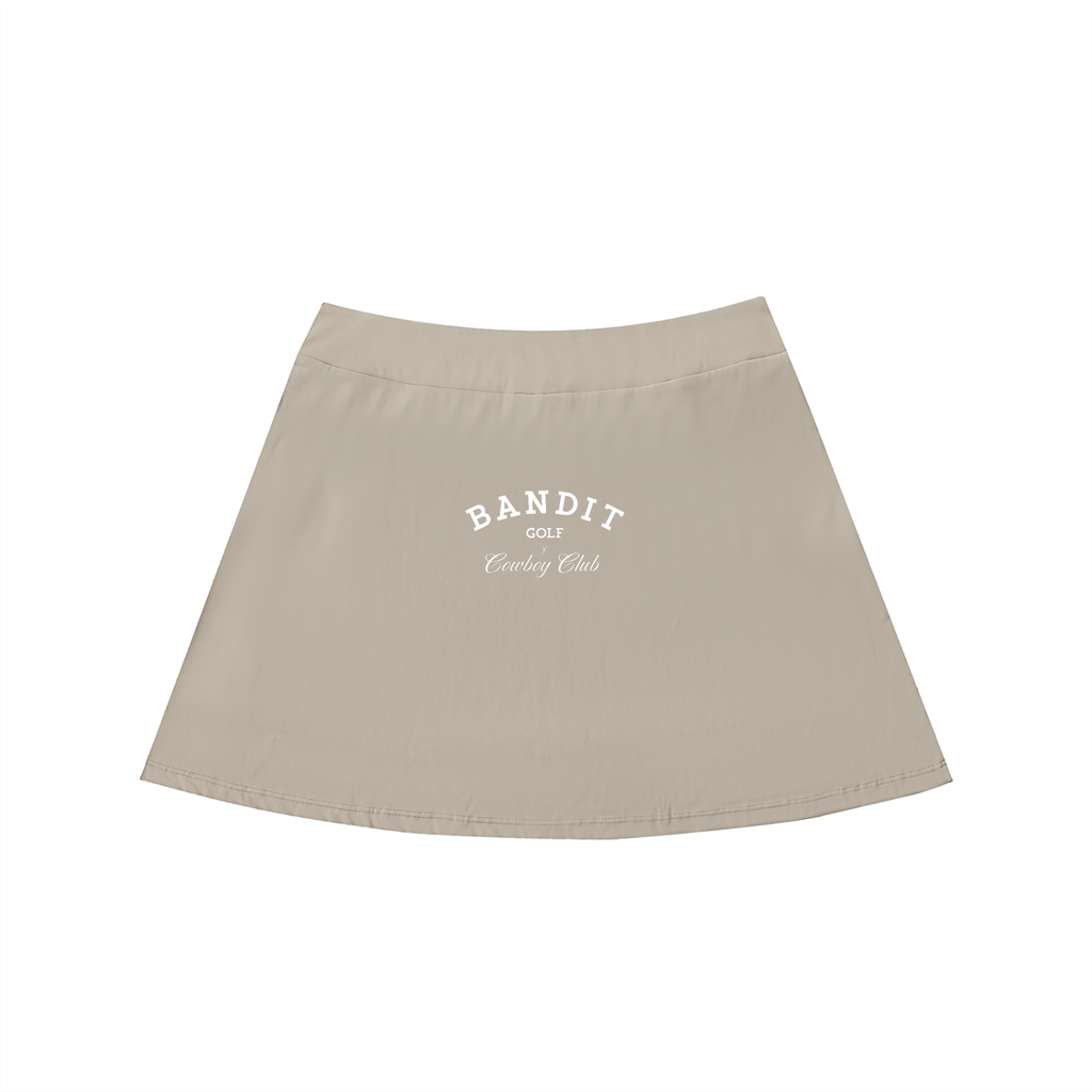 High-Waist Pocketed Cowboy Club Golf Skirt - Skirt -