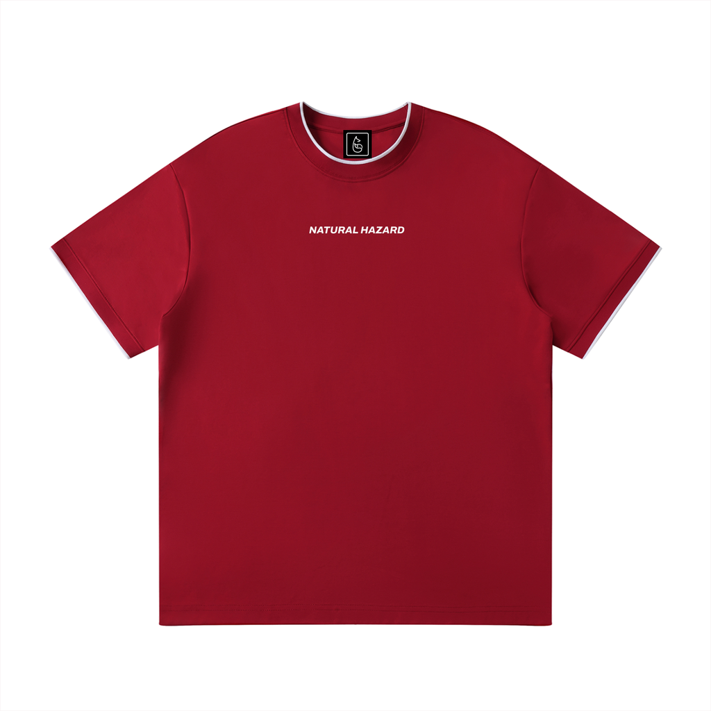Natural Hazard Golf T-Shirt - T-Shirt - Wine Red