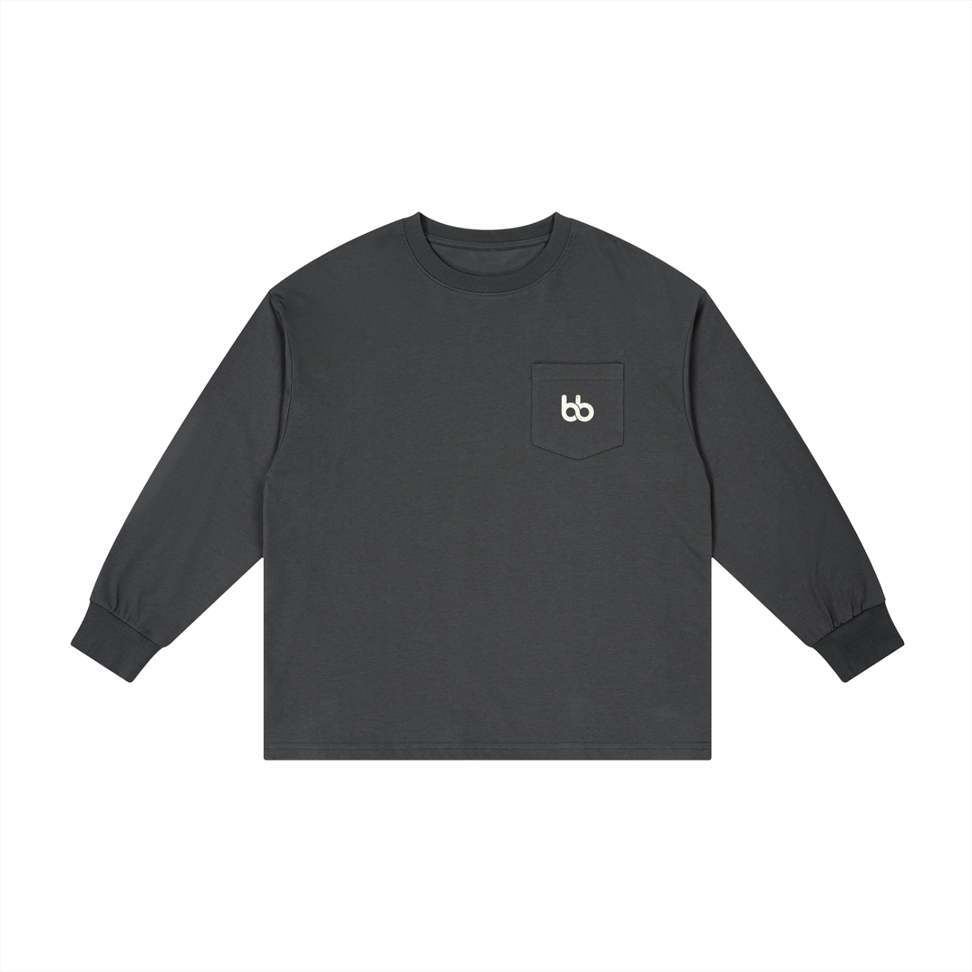 Kid's Caddie Long Sleeve Pocket Tee - Long Sleeve - Dark Gray