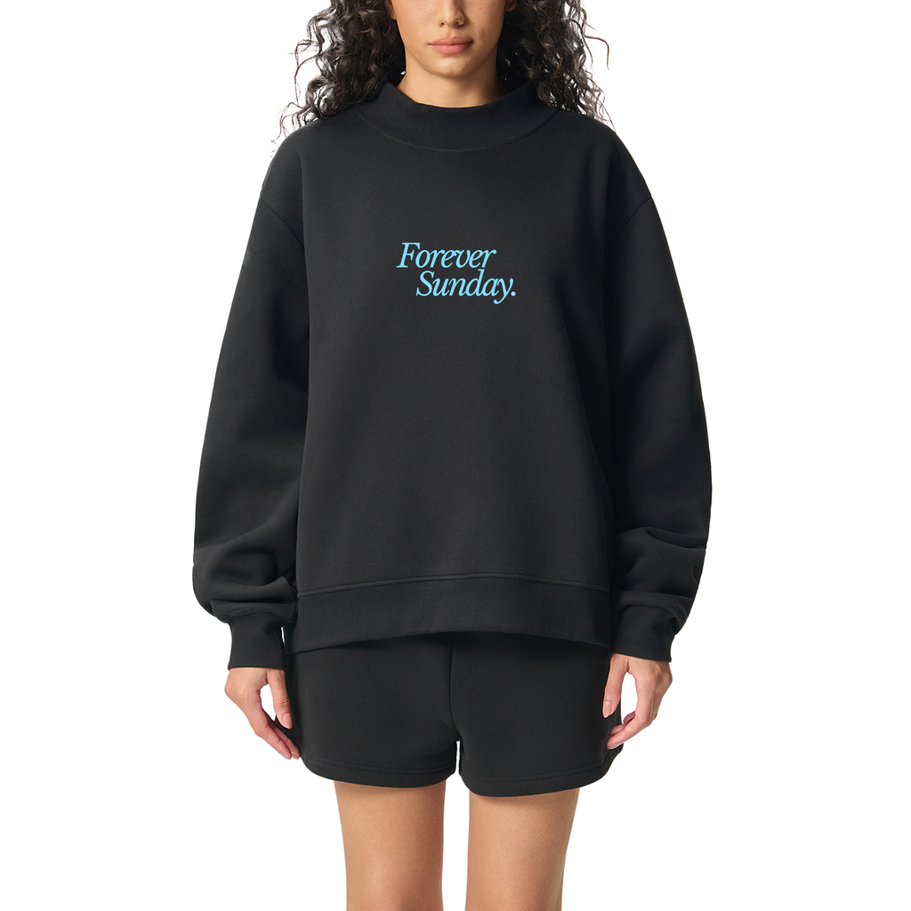 Forever Sunday Fleece Mock-Neck Sweatshirt - Sweatshirt -