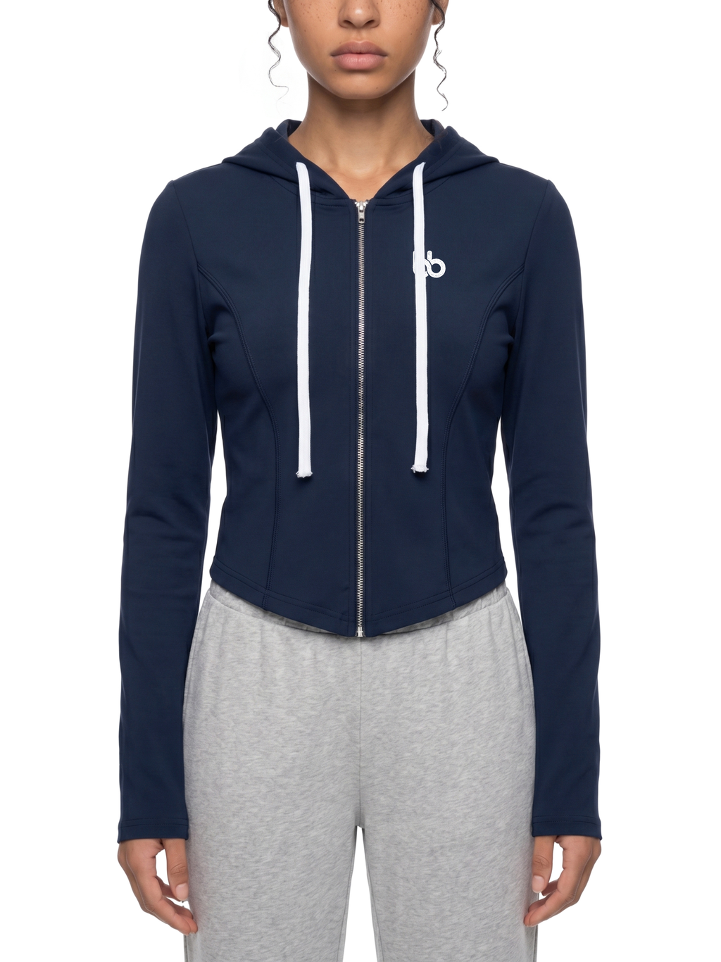 Women's Interlock Slim Cropped Hoodie - Hoodie -