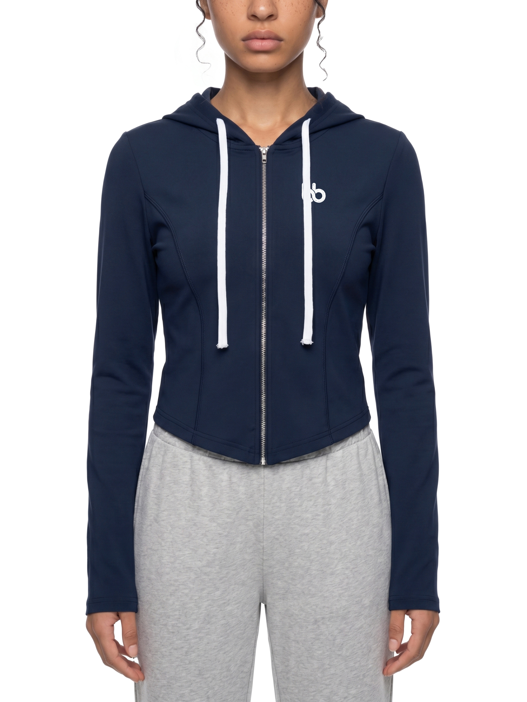 Women's Interlock Slim Cropped Hoodie - Hoodie -