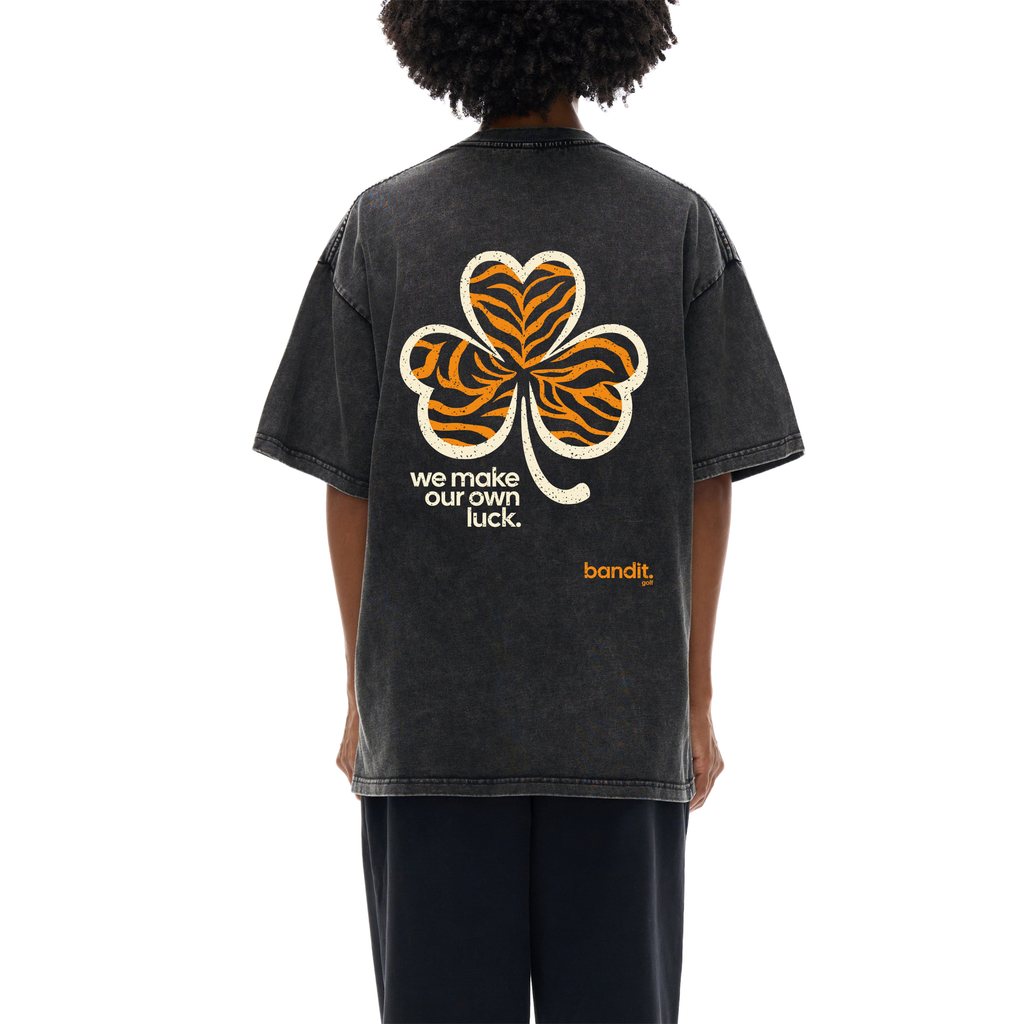 Acid Washed Relaxed Lucky Golf Tee - T-Shirt -