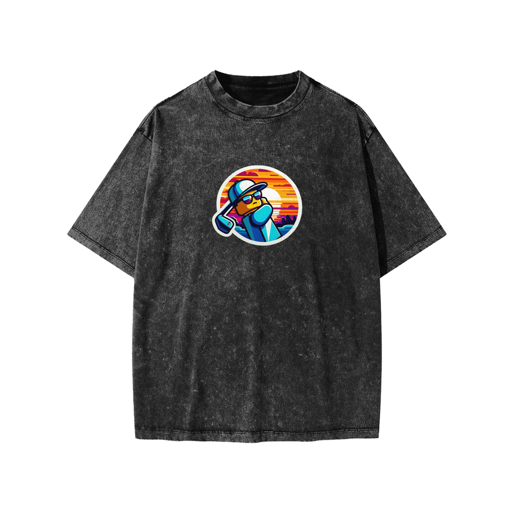 Sunset Golf Kids' T-Shirt - - Black