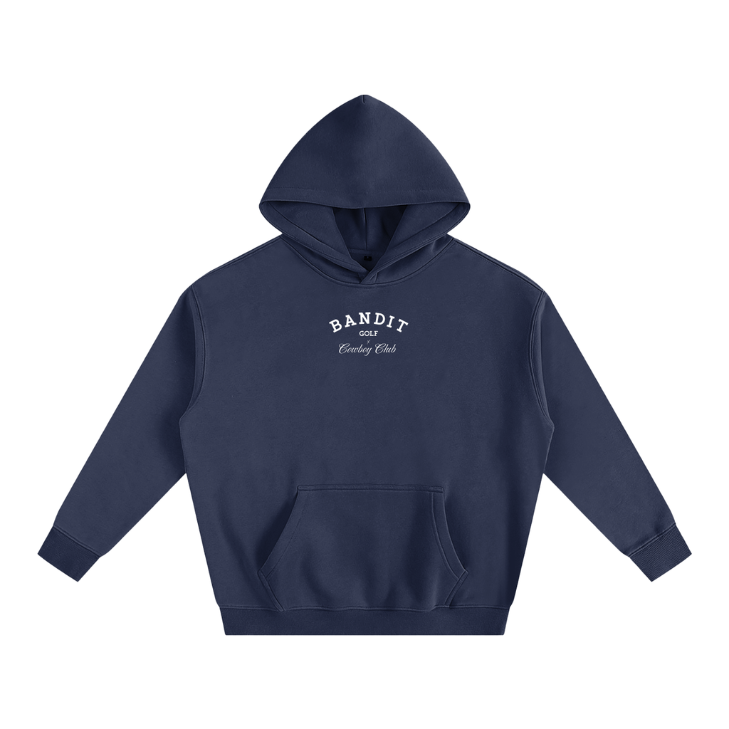 Golf & Cowboy Club Fleeced Hoodie - Hoodie - Navy Blue
