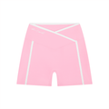 Striped High Rise Training Shorts - Shorts - Light Pink