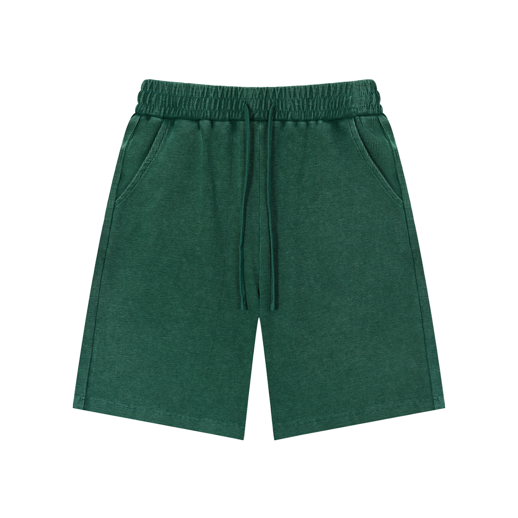Practice Session Waffle Knit Shorts - Shorts - Blackish Green