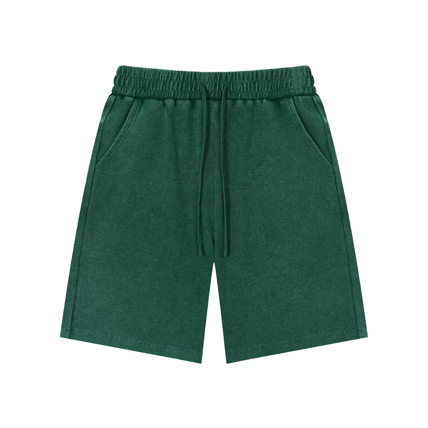 Practice Session Waffle Knit Shorts - Shorts - Blackish Green