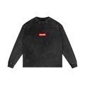 Subpar Lifestyle Acid Washed Long Sleeve Golf Tee - Long Sleeve - Black Beauty