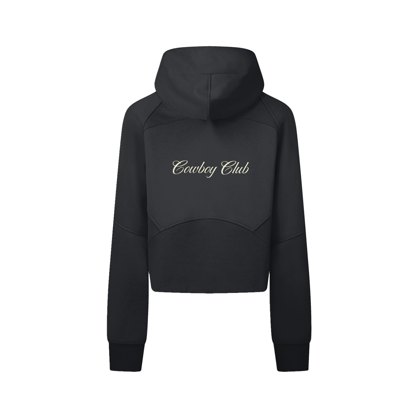 Women's Cowboy Club Cropped Full-Zip Hoodie - Hoodie -