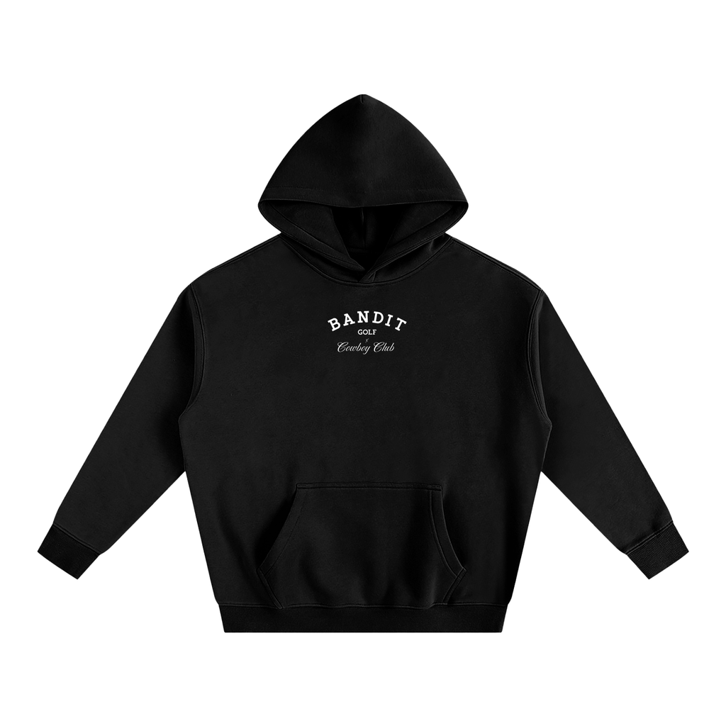 Golf & Cowboy Club Fleeced Hoodie - Hoodie - Black