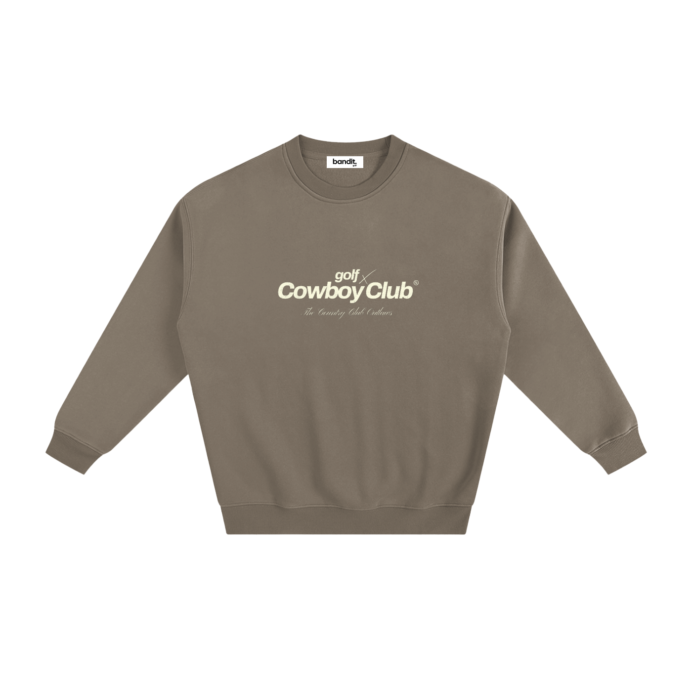 Country Club Outlaws Fleeced Sweatshirt - Sweatshirt - Gray Coffee