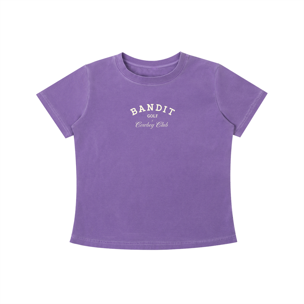 Women's Bandit Golf & Cowboy Club Vintage Wash Slim Fit Tee - T-Shirt - Purple