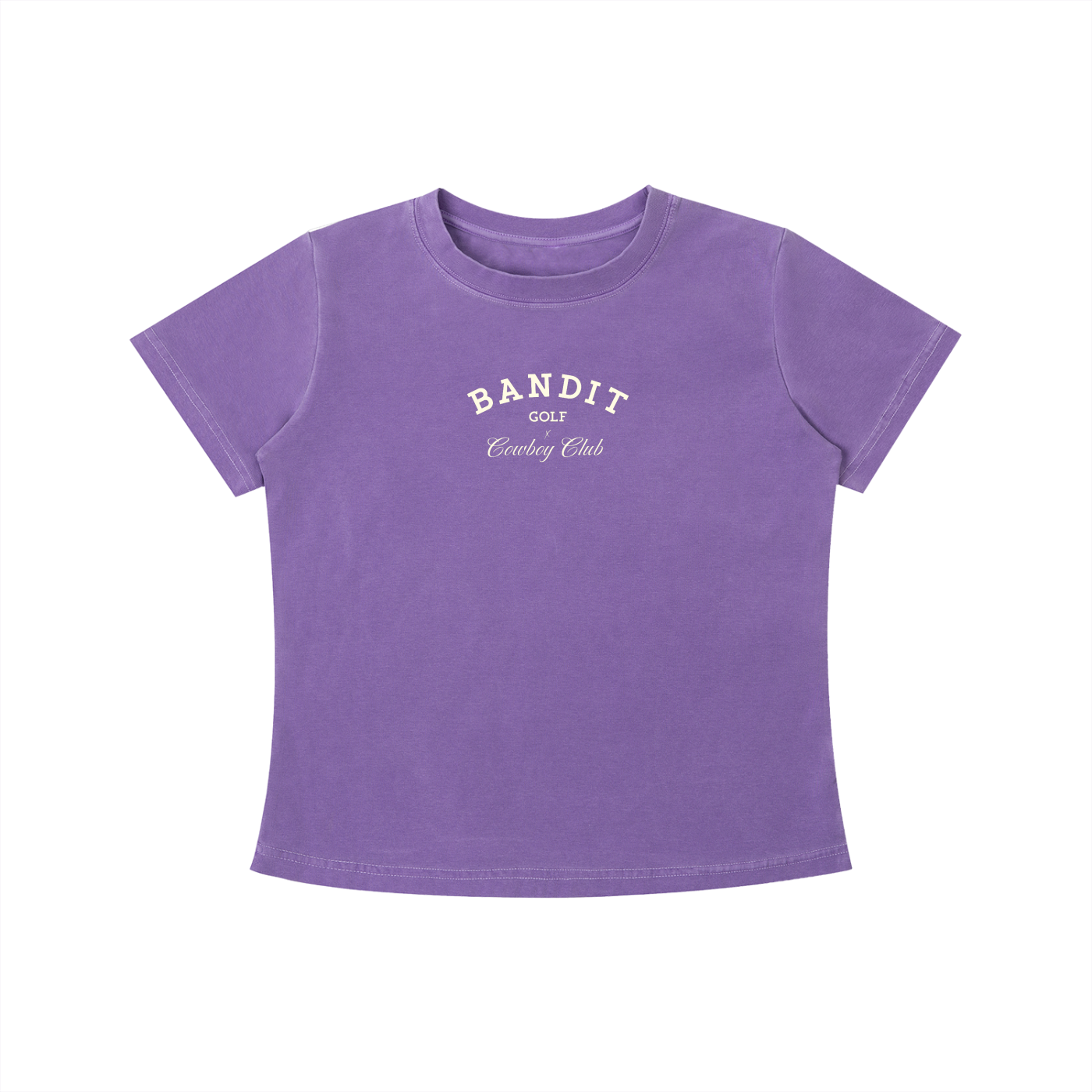 Women's Bandit Golf & Cowboy Club Vintage Wash Slim Fit Tee - T-Shirt - Purple
