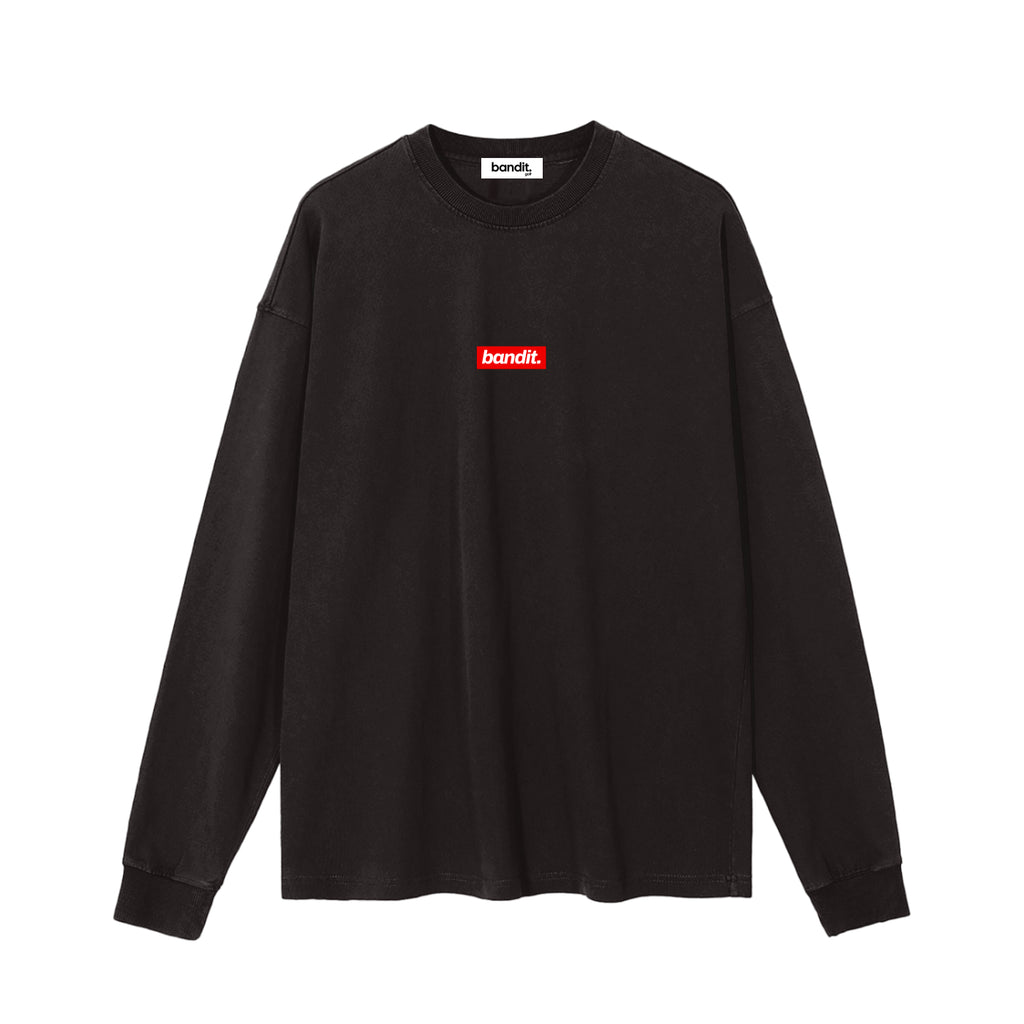King Me Vintage Washed Long Sleeve Tee - Long Sleeve - Vintage Black