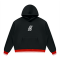 bb Ringer Hoodie - Hoodie - Black with Red