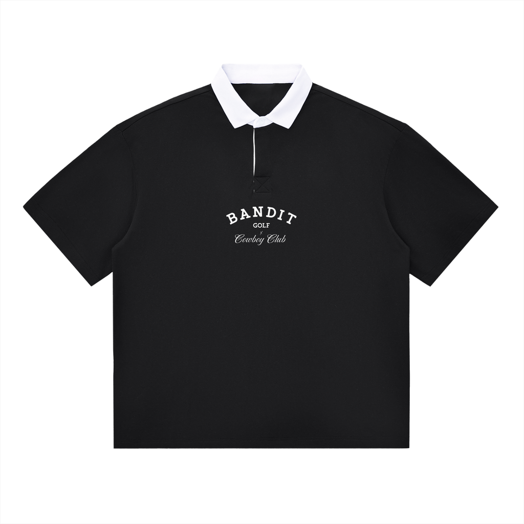 Golf & Cowboy Club Polo Shirt - Polo - Black