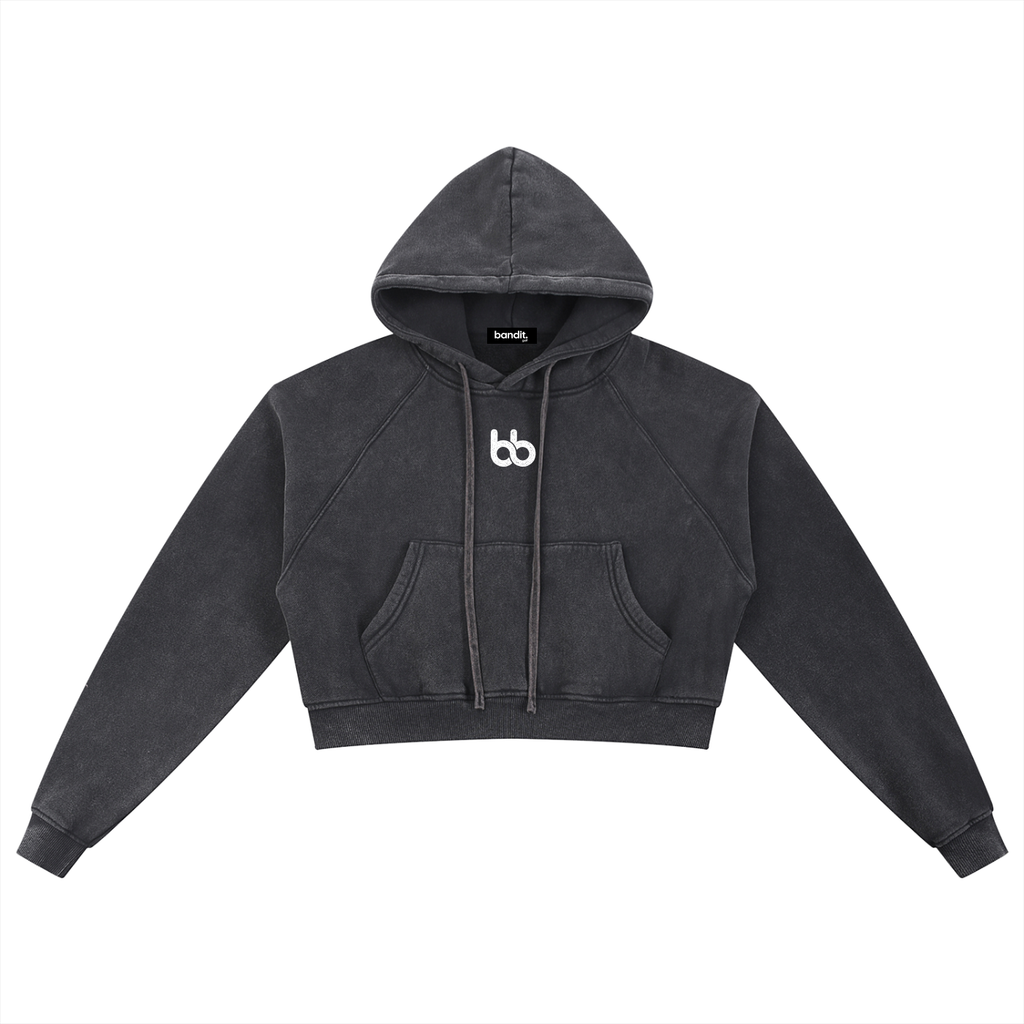 Women's Birdie Brain Vintage Cropped Hoodie