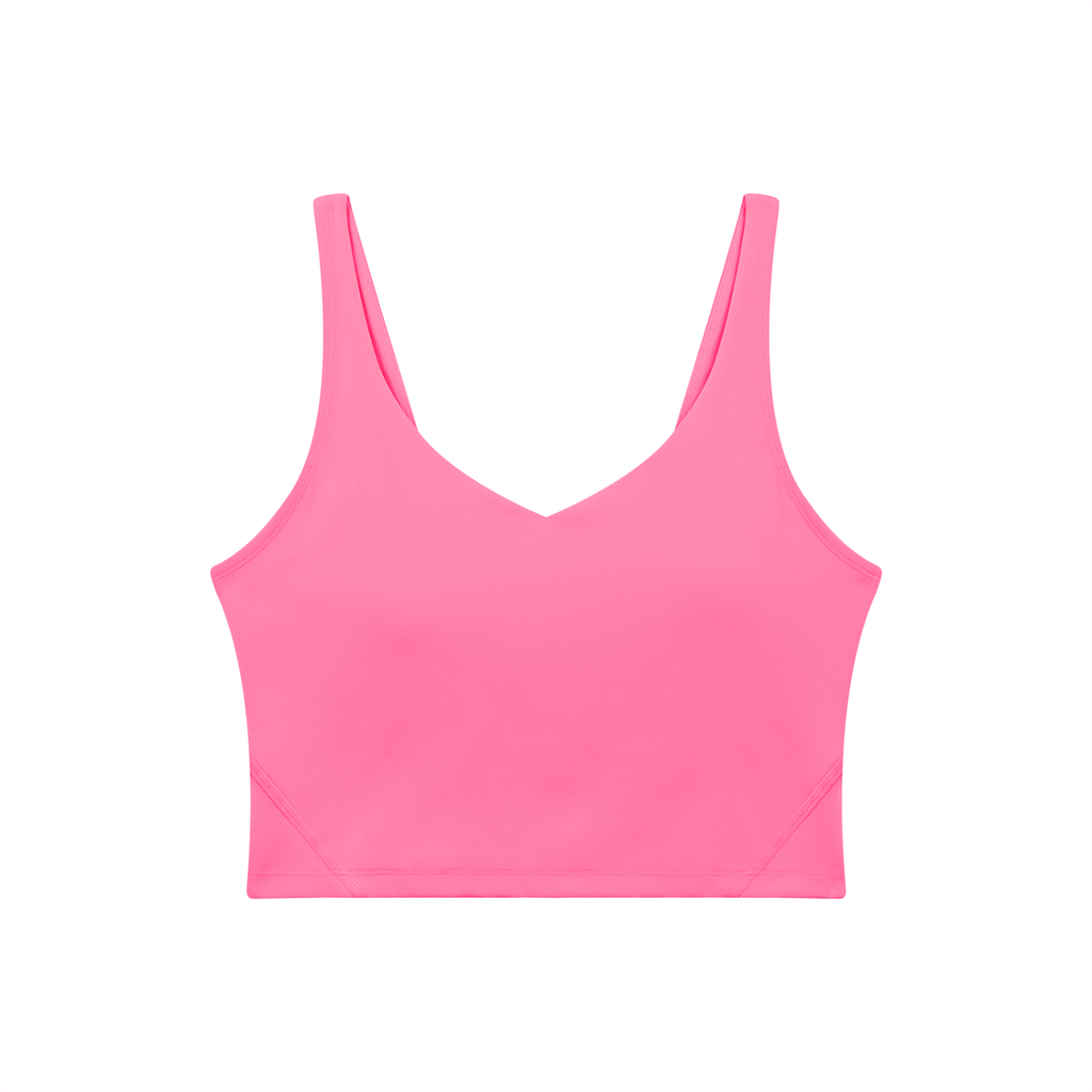 Women's V-Neck Bandit Golf & Cowboy Club Sports Bra - Sports Bra - Rose Red