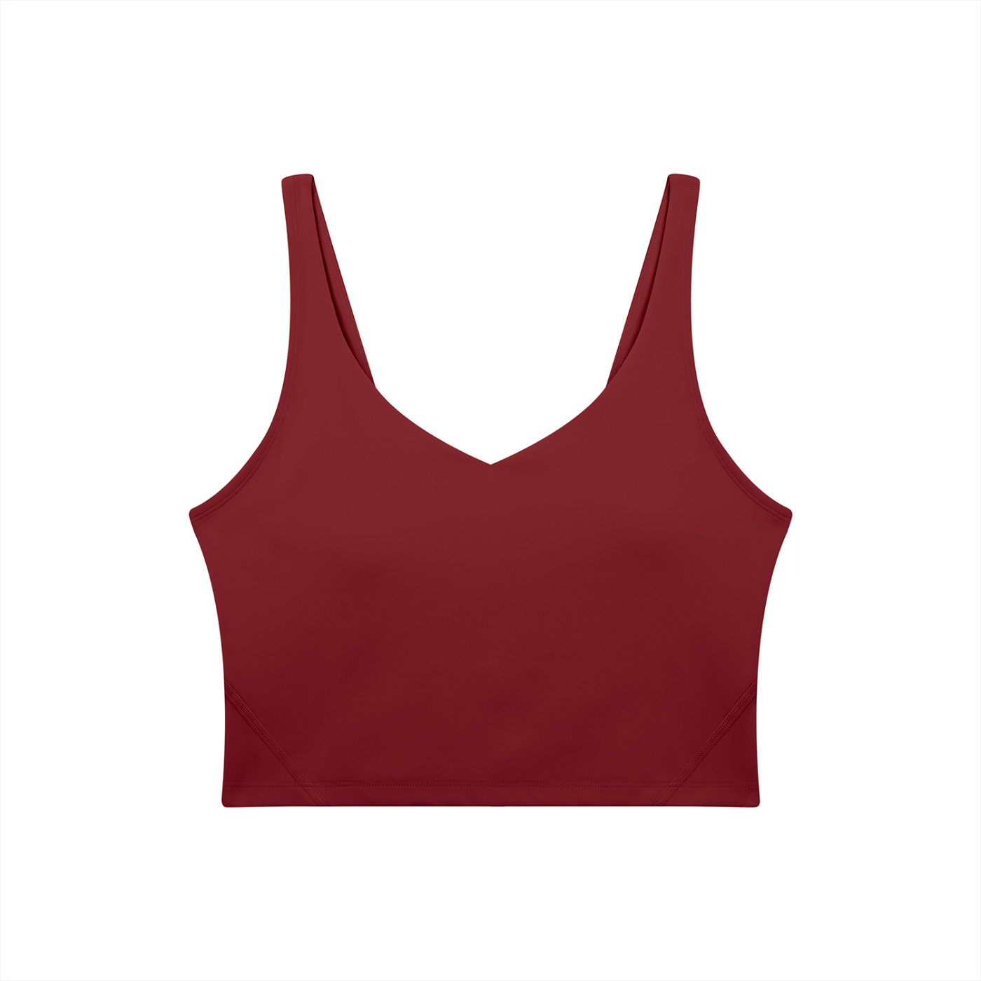 Women's V-Neck Bandit Golf & Cowboy Club Sports Bra - Sports Bra - Wine Red