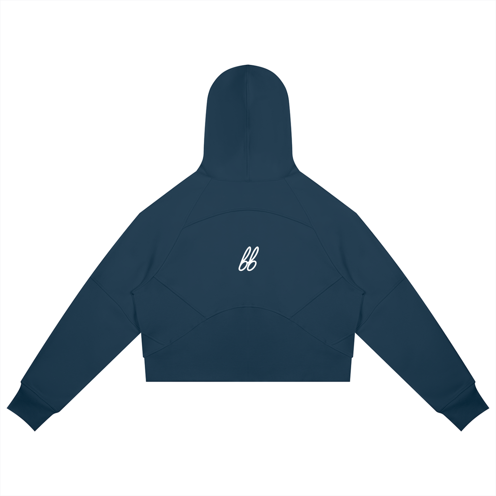 Athletic Cropped bb Hoodie - Hoodie - Navy Blue