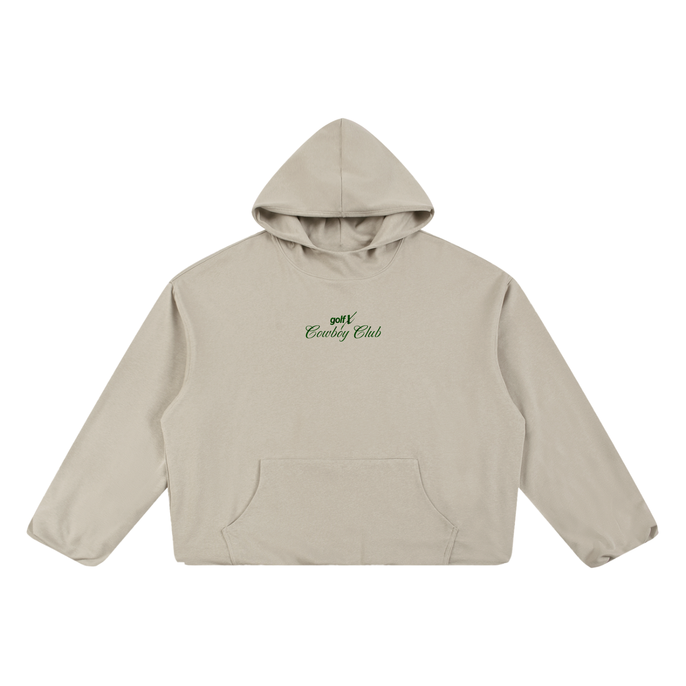 Women's Golf & Cowboy Club Gather-Hem Hoodie - Hoodie - Khaki