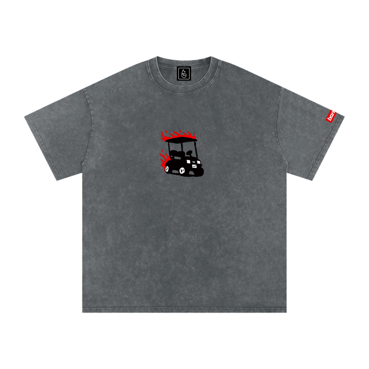 GET IN THE CART Snow Washed Tee - T-shirt - Pirate Gray