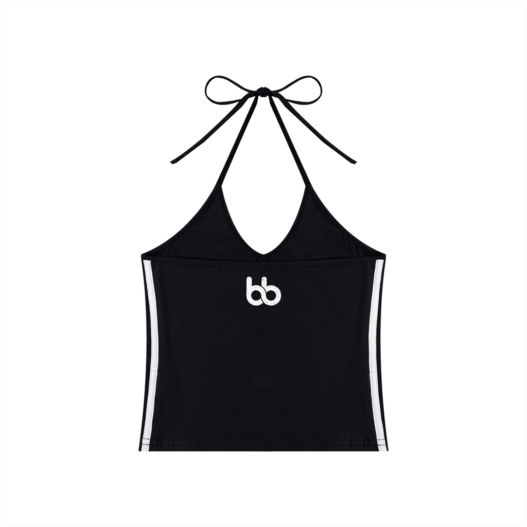 bb Halter Training Cropped Tank - - Black