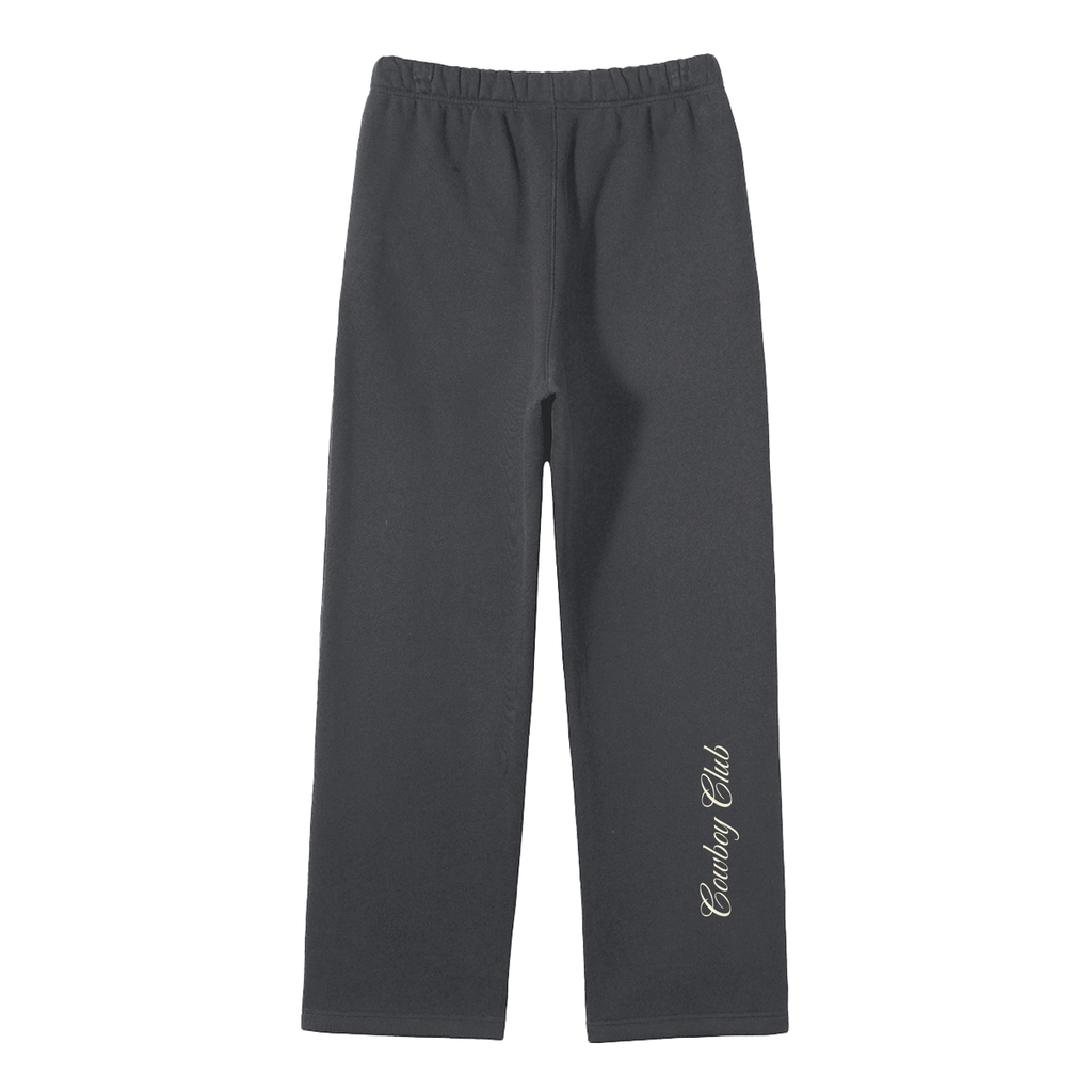 Cowboy Club Fleeced Straight Leg Pants - Sweatpants -