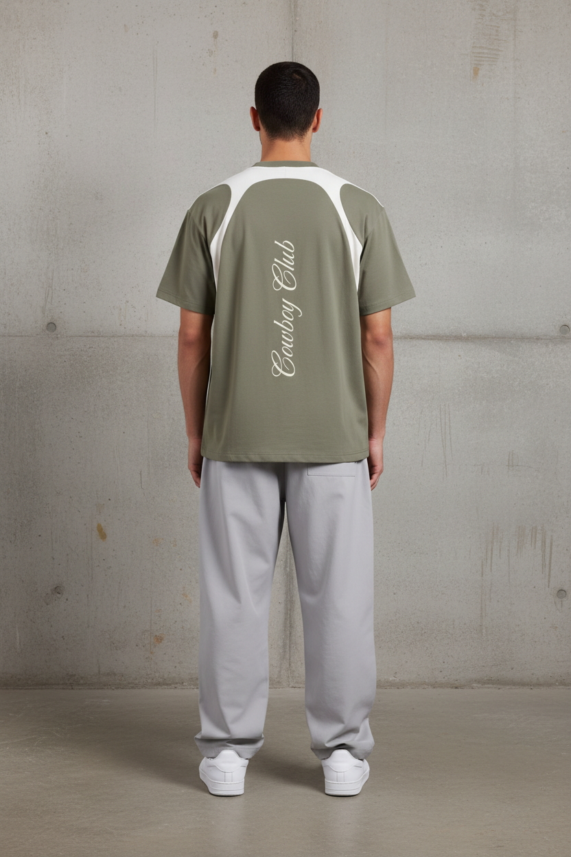 Cowboy Club Paneled Golf T-Shirt - T-Shirt -