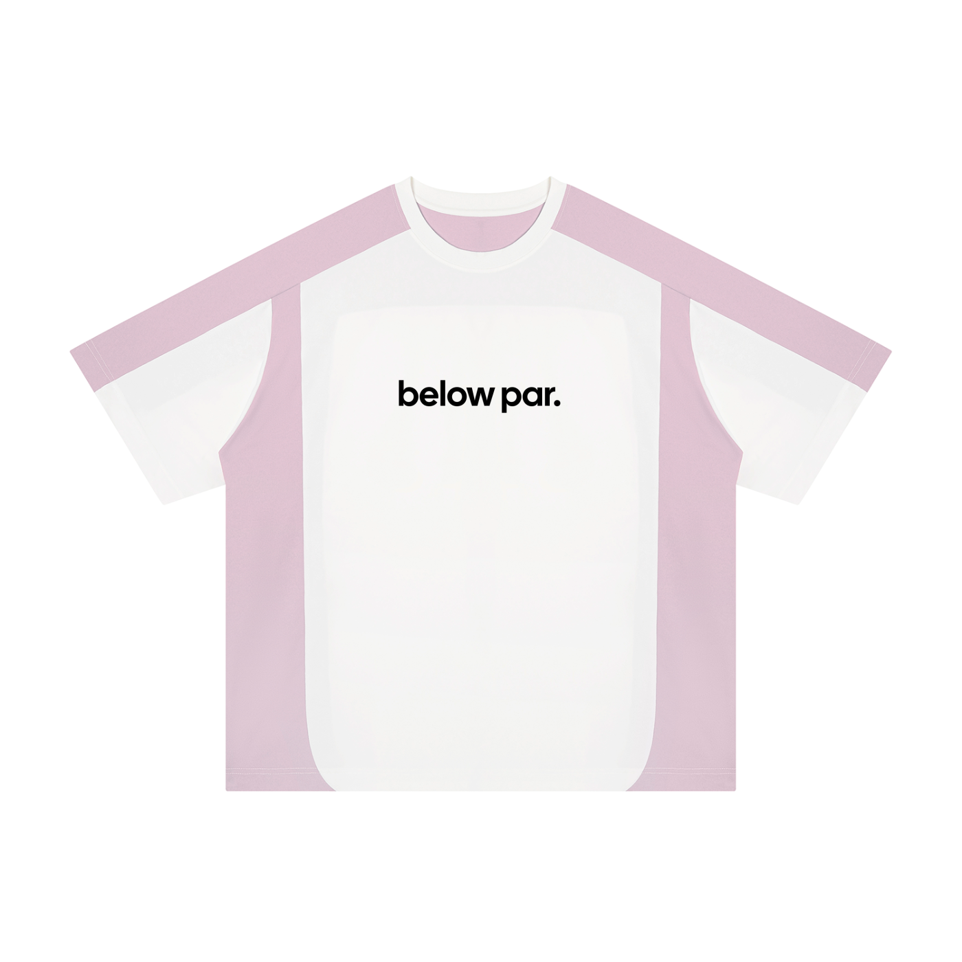 below par. Color Blocked Golf T-Shirt - T-Shirt - White with Purple