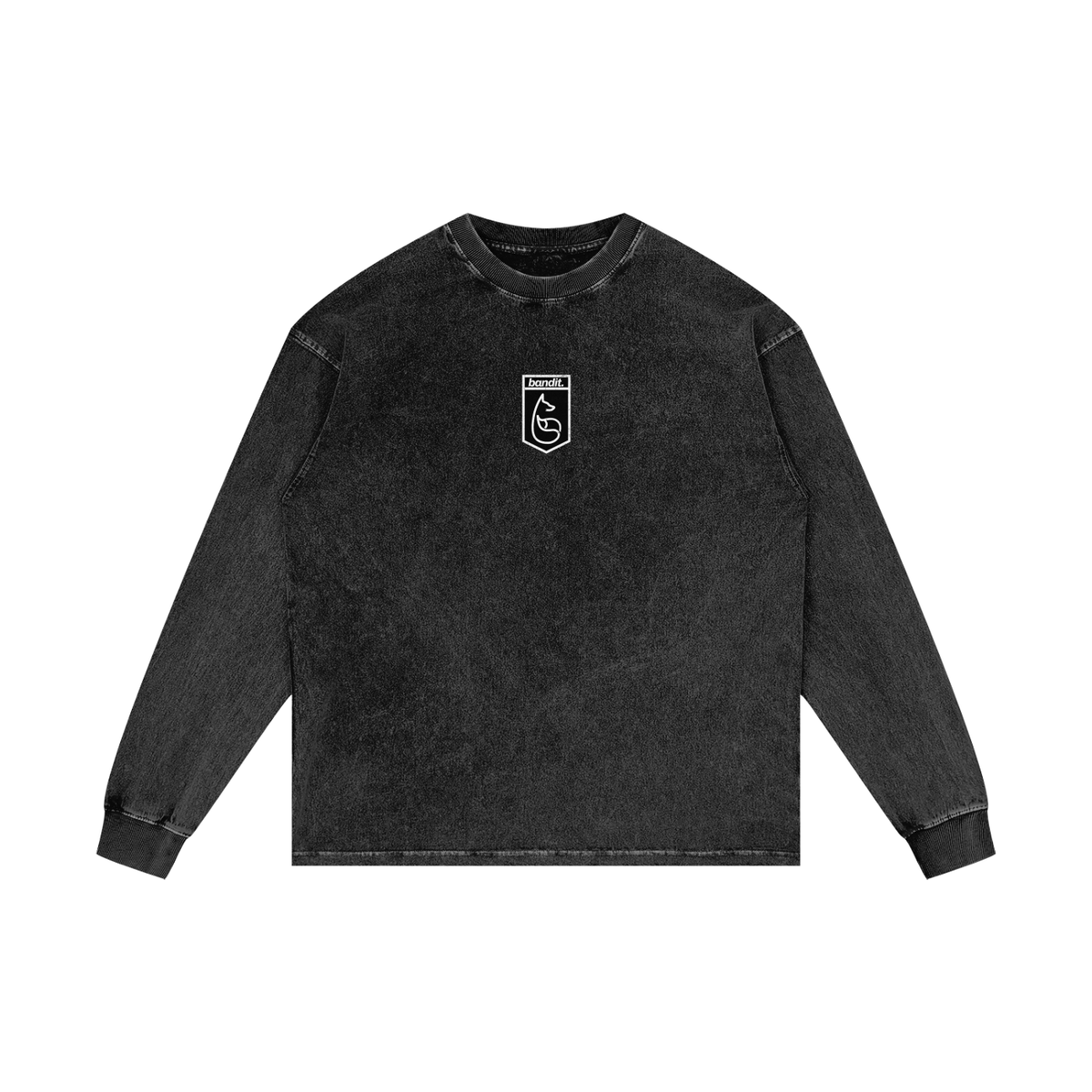 Heavy Hitter Acid Wash Tee - Long Sleeve - Black Beauty