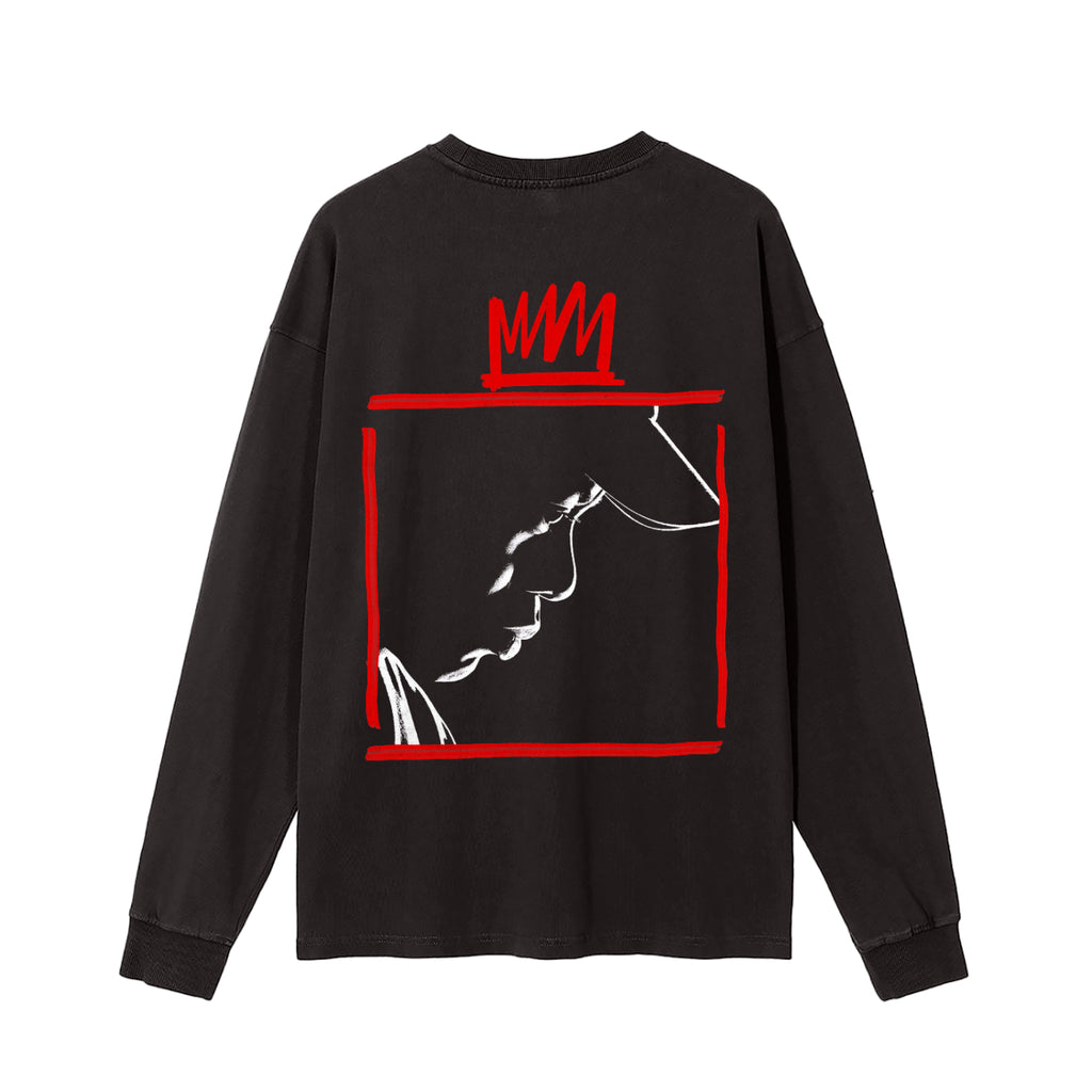 King Me Vintage Washed Long Sleeve Tee - Long Sleeve -