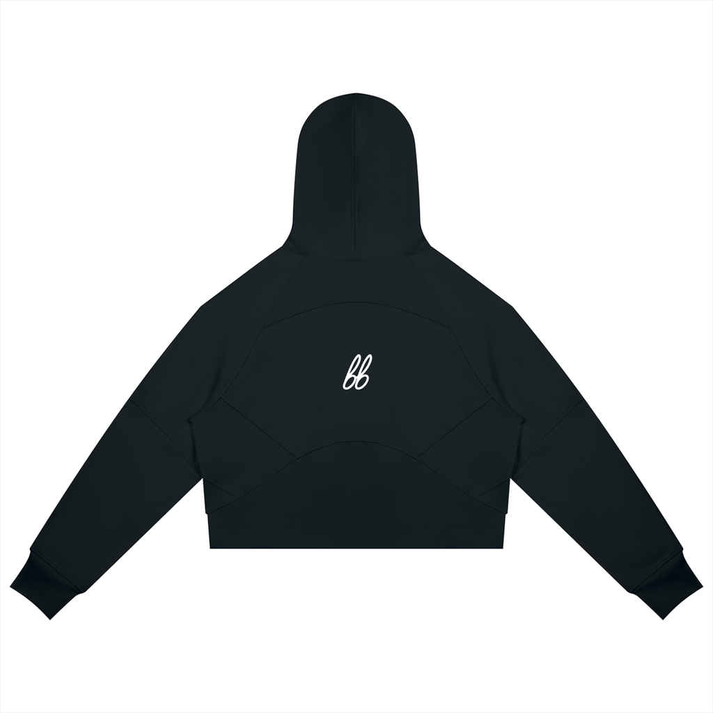 Athletic Cropped bb Hoodie - Hoodie - Black