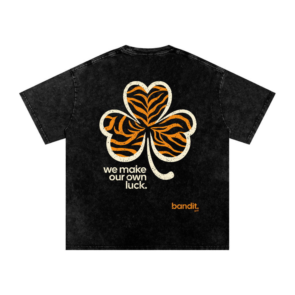 Acid Washed Relaxed Lucky Golf Tee - T-Shirt -