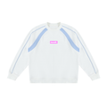 all Faux Par Bandit Crewneck Sweatshirt - Sweatshirt - White with Sky Blue