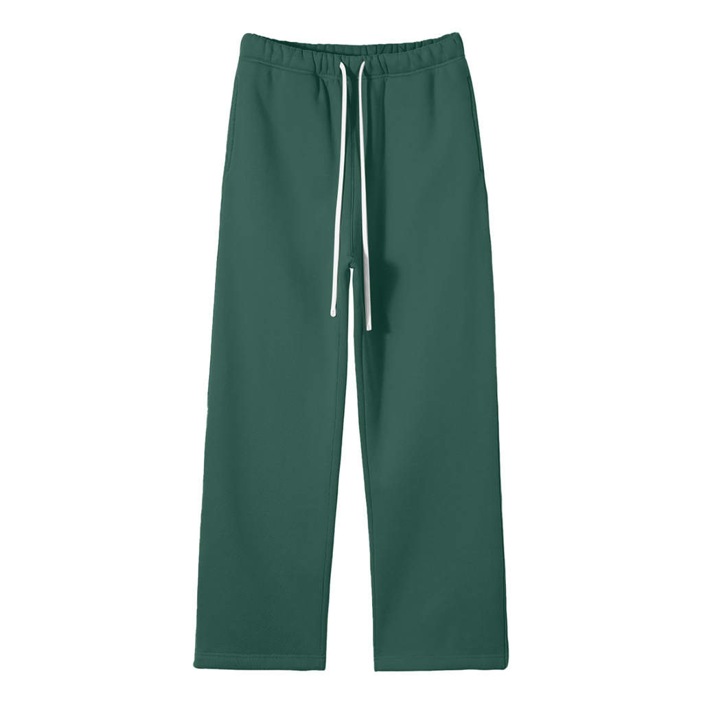 Cowboy Club Fleeced Straight Leg Pants - Sweatpants - Eden Green