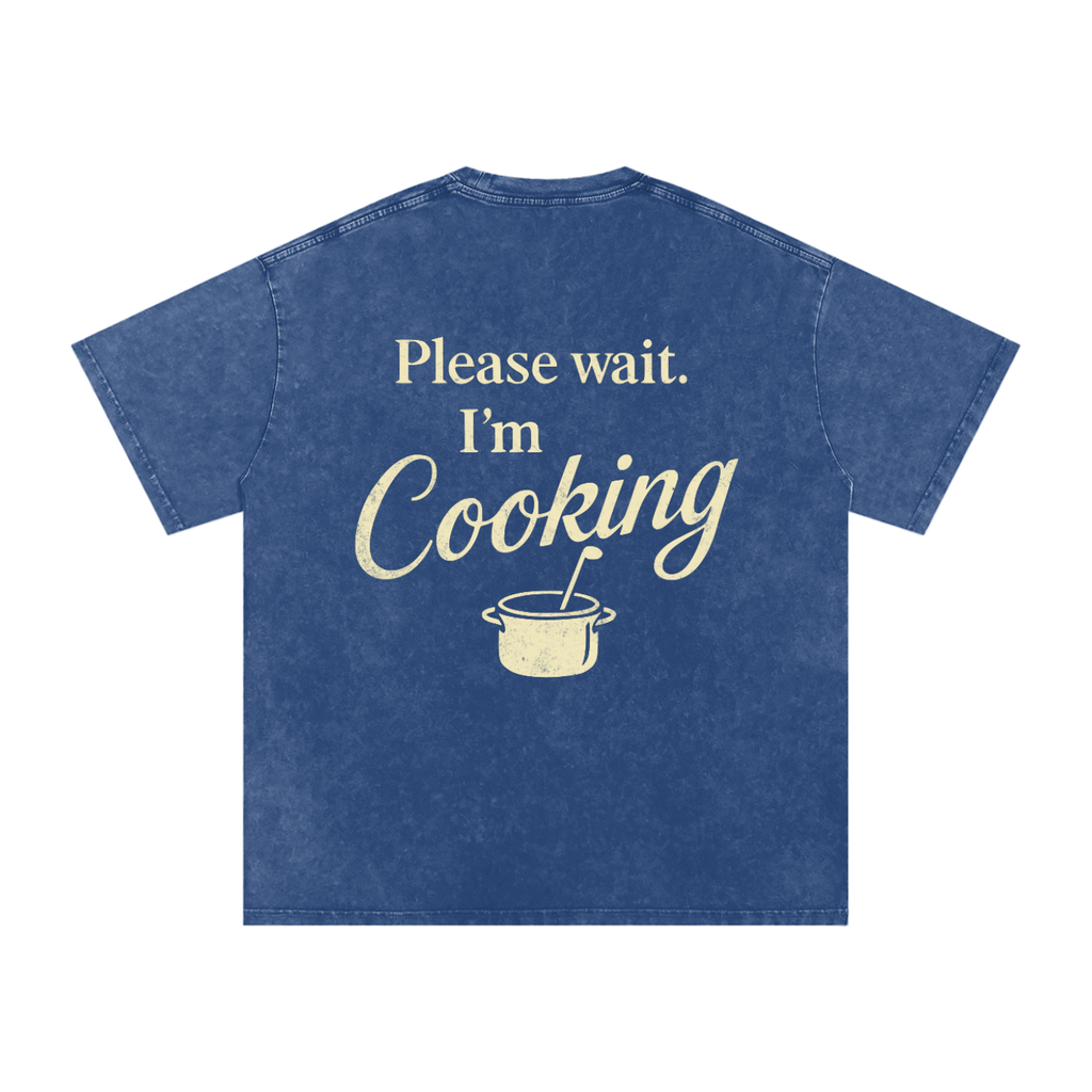 Cooked Acid Washed Relaxed T-Shirt - T-Shirt -