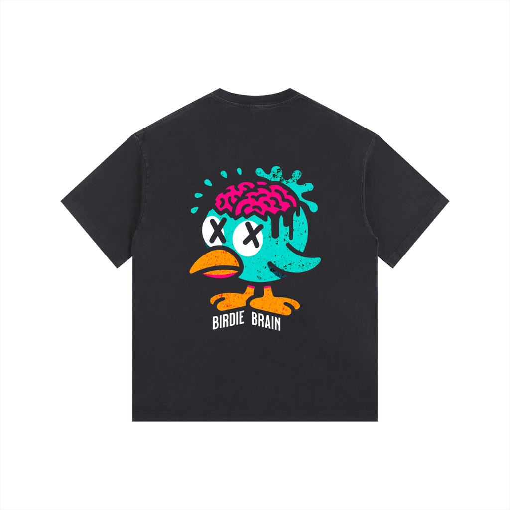 Birdie Brain Relaxed Vintage Tee - T-Shirt -