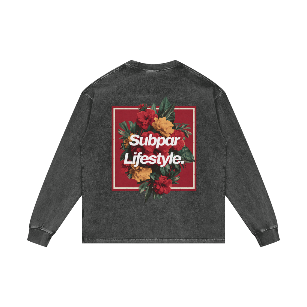 Subpar Lifestyle Acid Washed Long Sleeve Golf Tee - Long Sleeve -