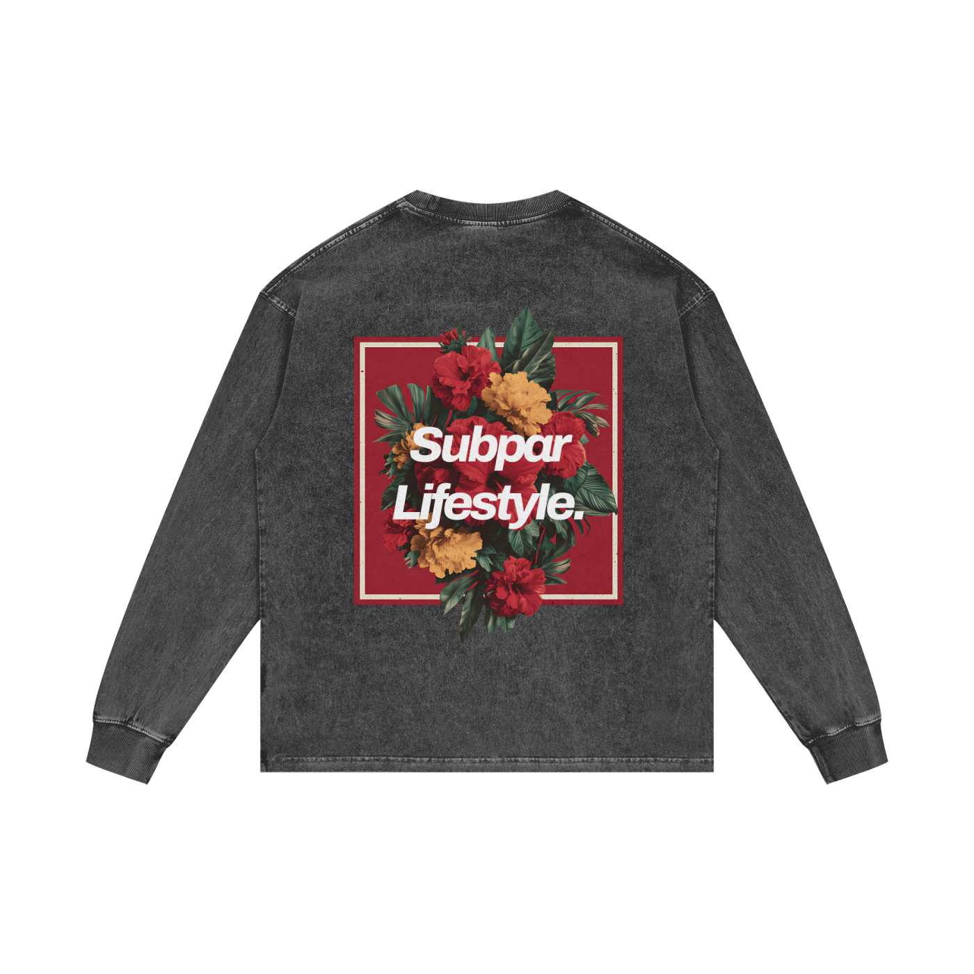 Subpar Lifestyle Acid Washed Long Sleeve Golf Tee - Long Sleeve -