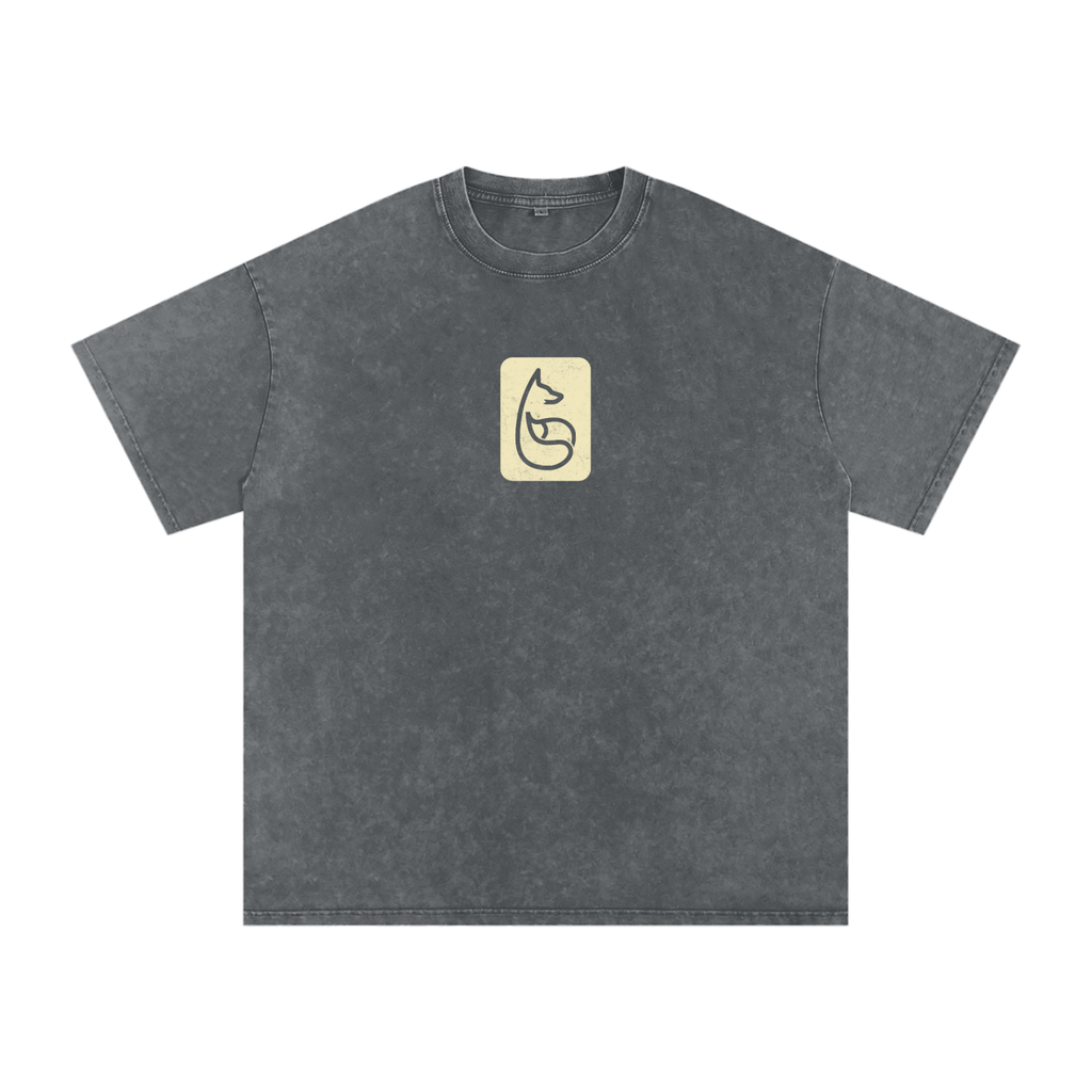 Cooked Acid Washed Relaxed T-Shirt - T-Shirt - Pirate Gray