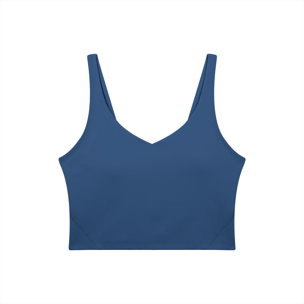Women's V-Neck Bandit Golf & Cowboy Club Sports Bra - Sports Bra - Navy Blue