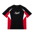 Elite Color Blocked Bandit Golf Tee - T-Shirt - Black with Red