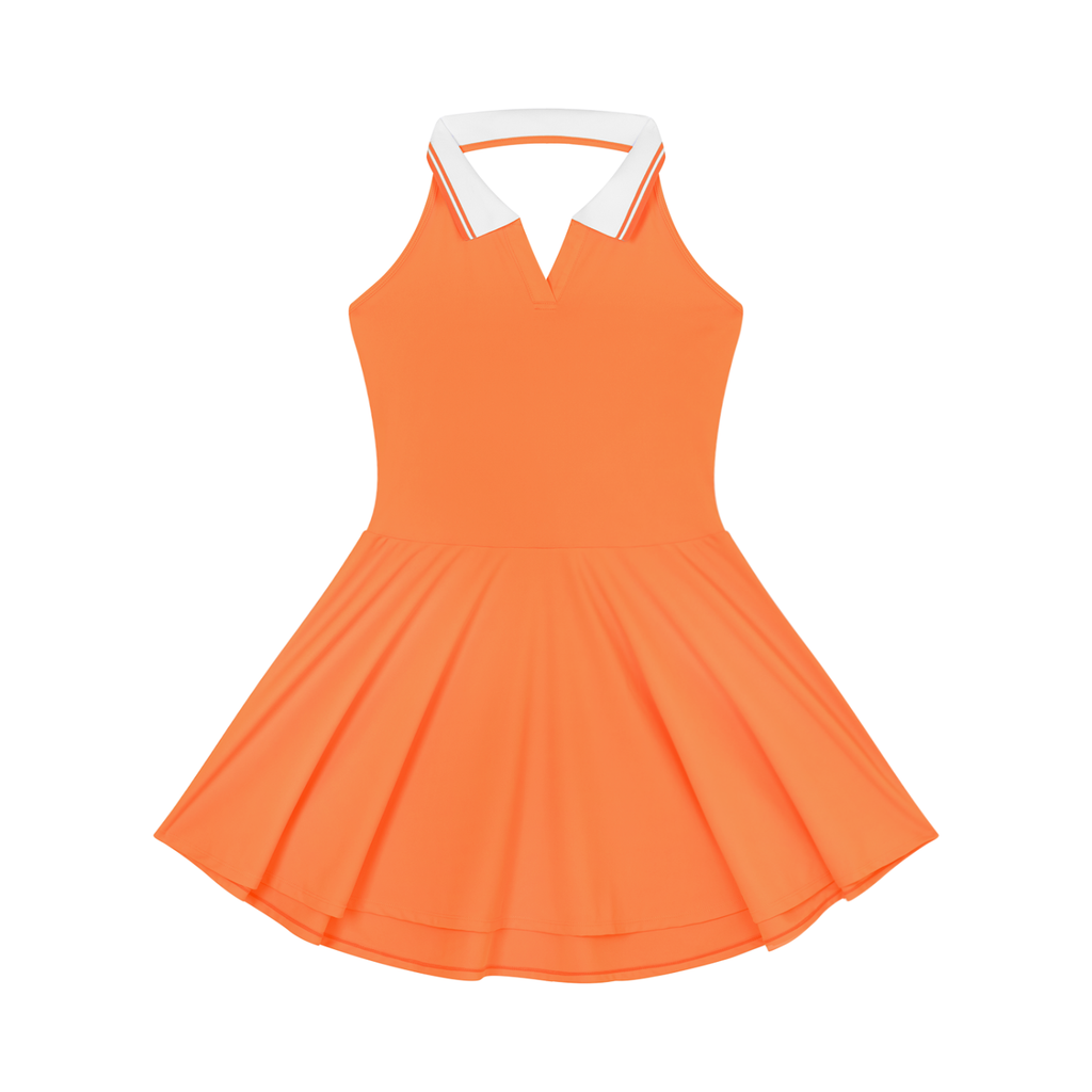 Bandit Golf Halter Lux Dress - Dress - Orange Peach