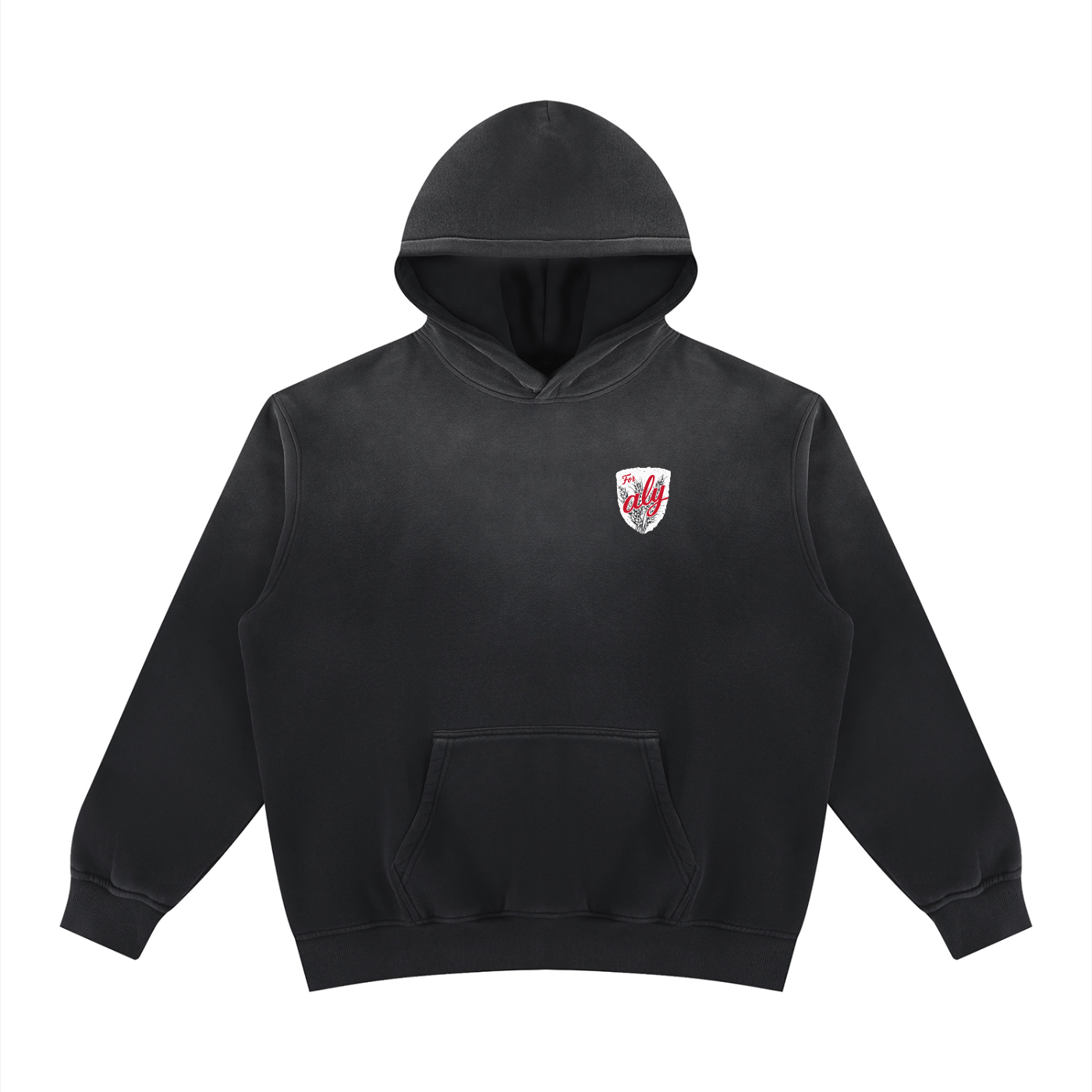 For Aly Vintage Washed Fleece Hoodie