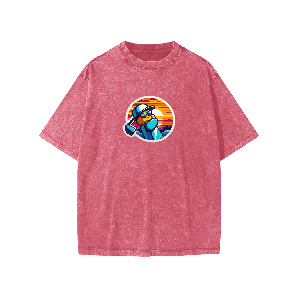 Sunset Golf Kids' T-Shirt - - Cherry Color